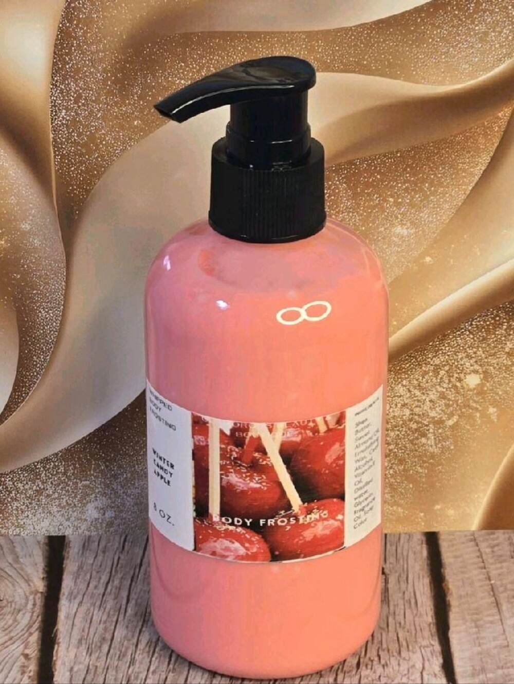 Winter Candy Apple Shea Butter Body Frosting 8 Oz Pump Bottle